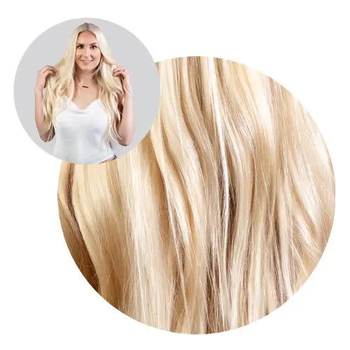 20" Classic Ash Blonde Clip-In Hair Extensions (180g) nobasicbeauty