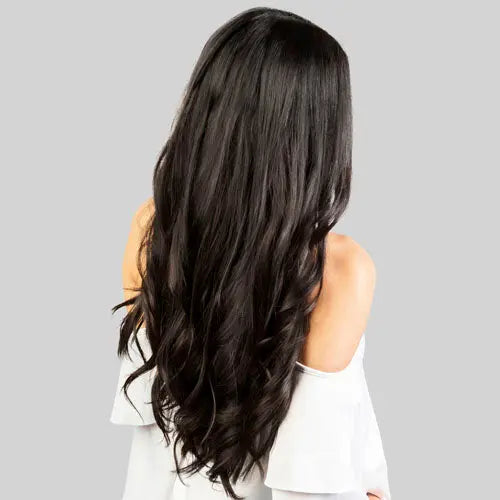 20" Classic Off Black Clip-In Extensions (180g) nobasicbeauty