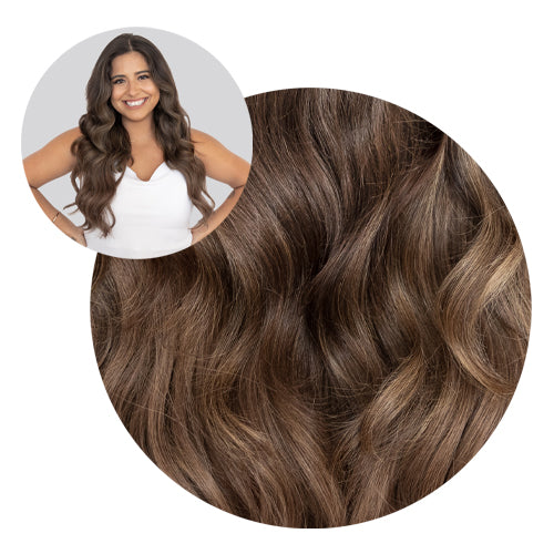 20” Triple Threat Ash Brown Clip-In Hair Extensions (180g) nobasicbeauty