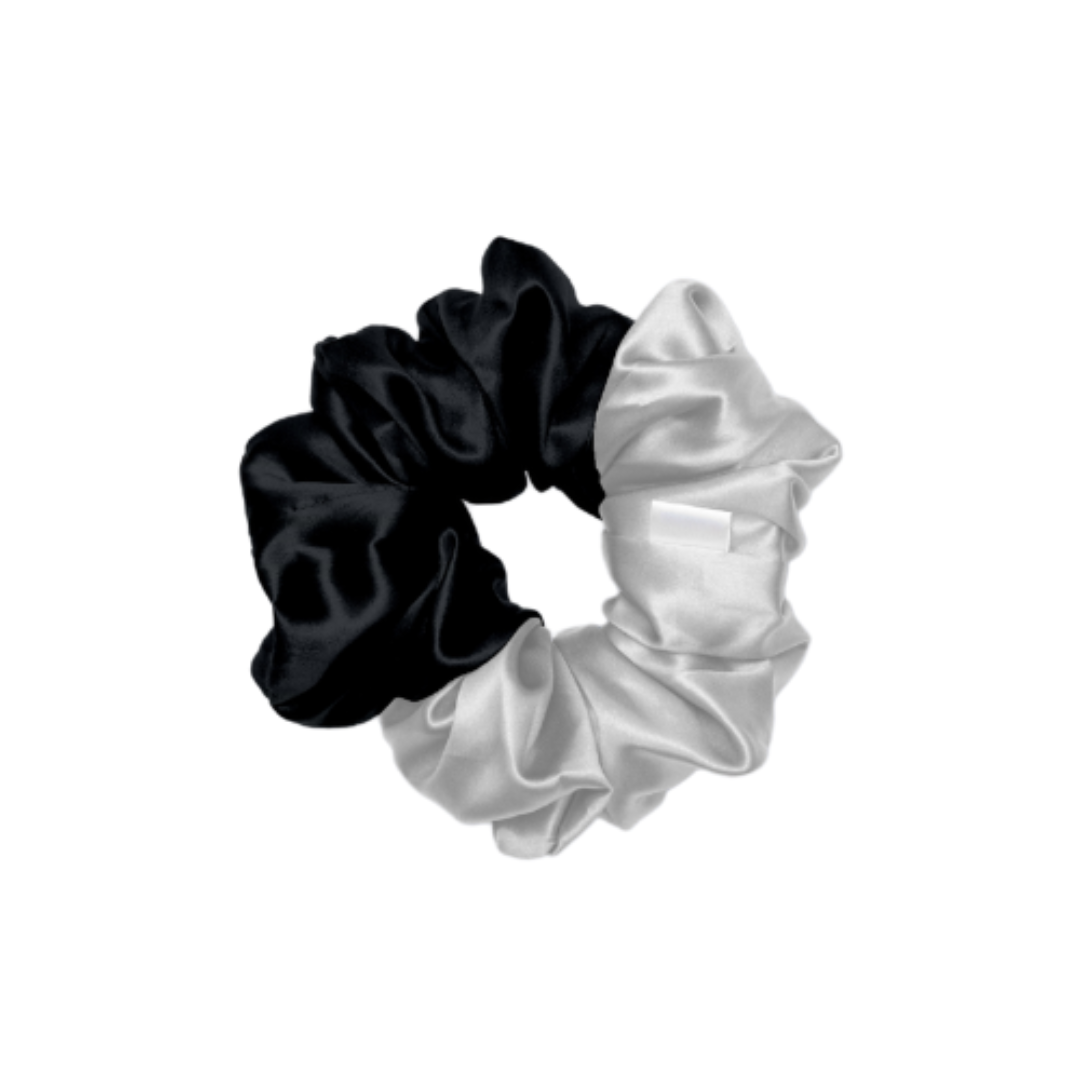 2 in 1 Mega Scrunchie Black & Silver No Basic Beauty