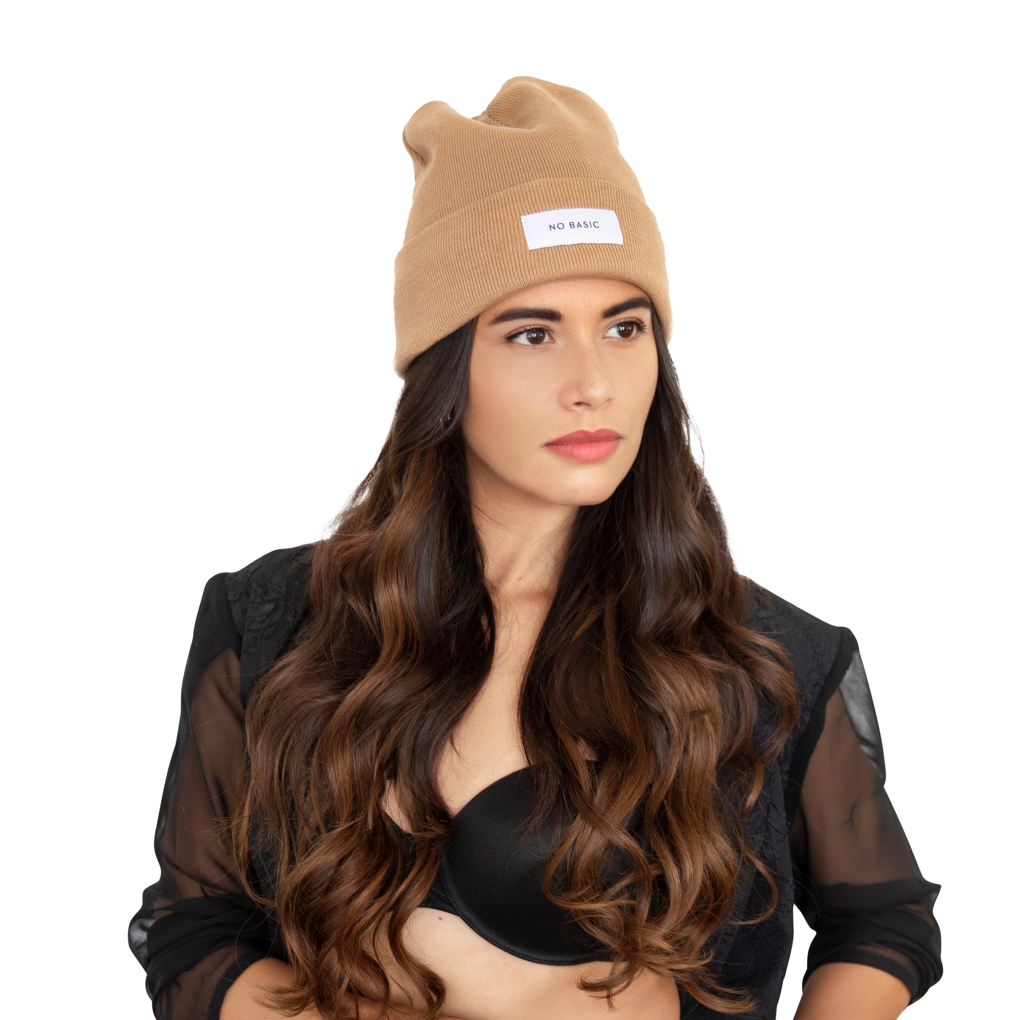 Satin Lined No B Beanie Honey nobasicbeauty